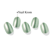 N Matcha Chrome Jel Tırnak 30 Adet, 2 Kullanım - 8
