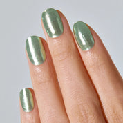 N Matcha Chrome Jel Tırnak 30 Adet, 2 Kullanım