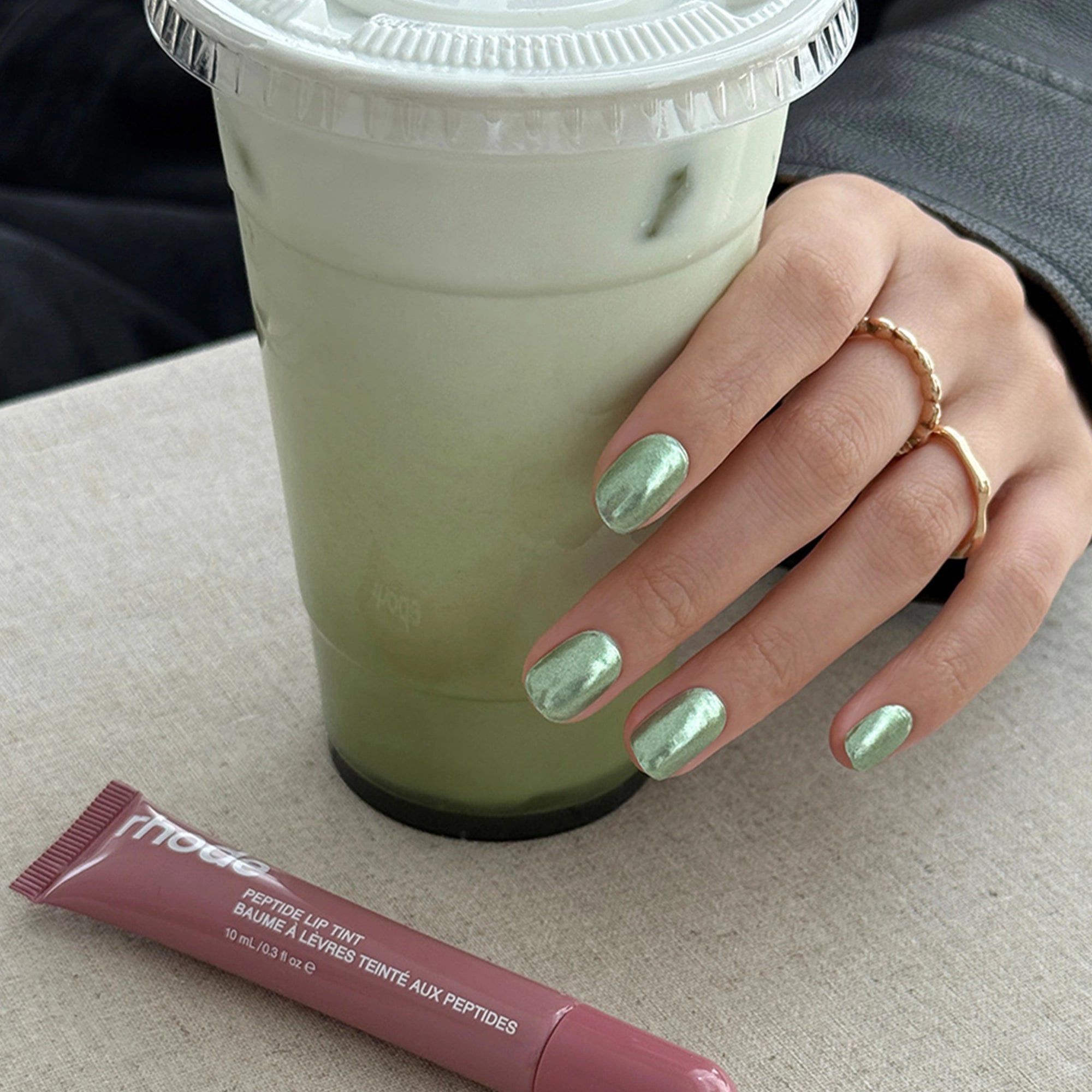 N Matcha Chrome Jel Tırnak 30 Adet, 2 Kullanım