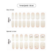N Milky Lace Jel Tırnak 30 Adet, 2 Kullanım