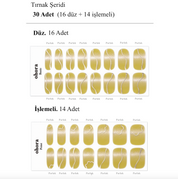 N Mustard Ray Jel Tırnak 30 Adet 2 Kullanım
