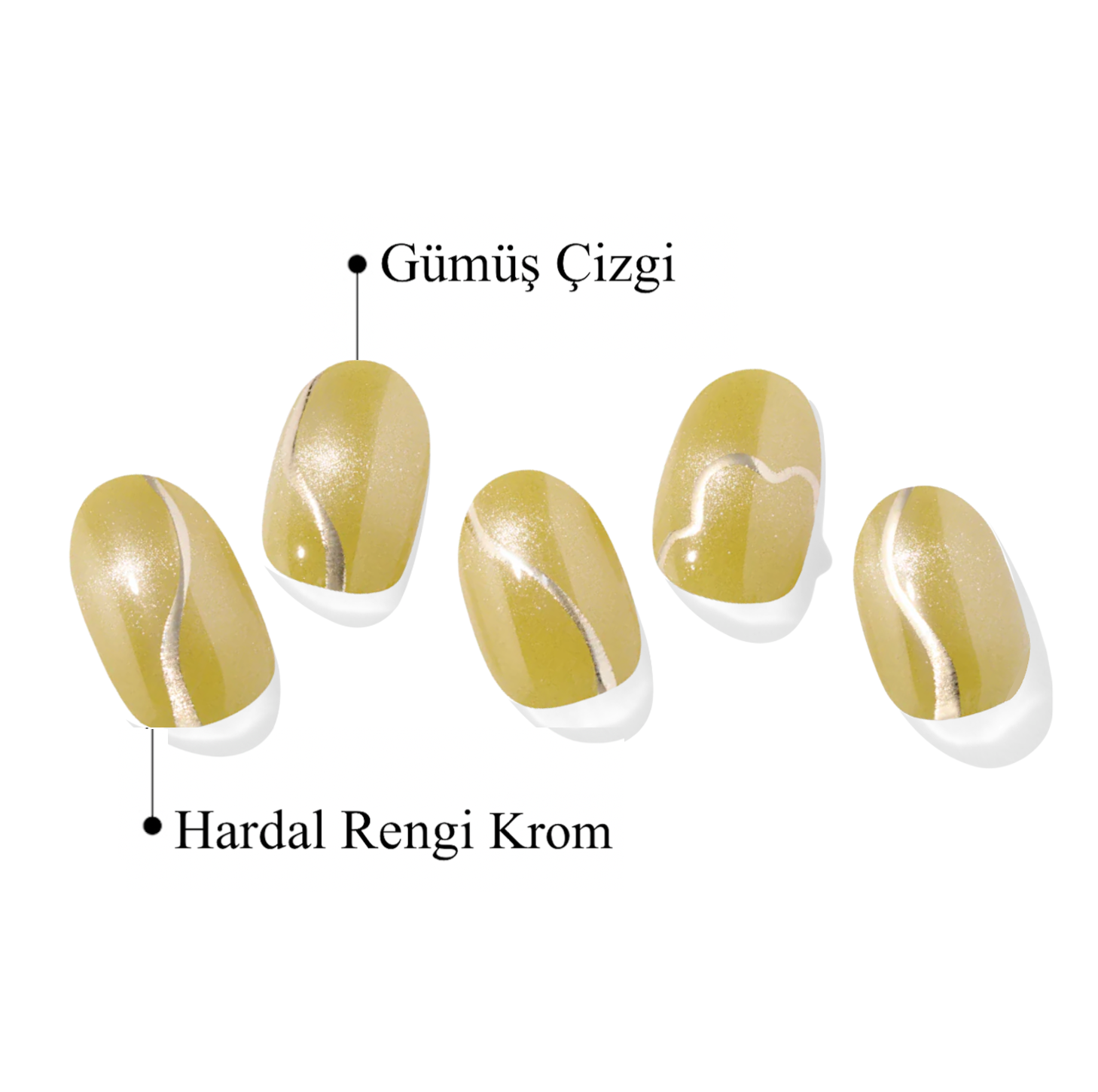 N Mustard Ray Jel Tırnak 30 Adet 2 Kullanım
