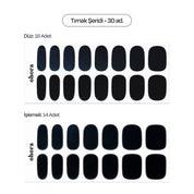 N Navy Chrome Jel Tırnak 30 Adet, 2 Kullanım