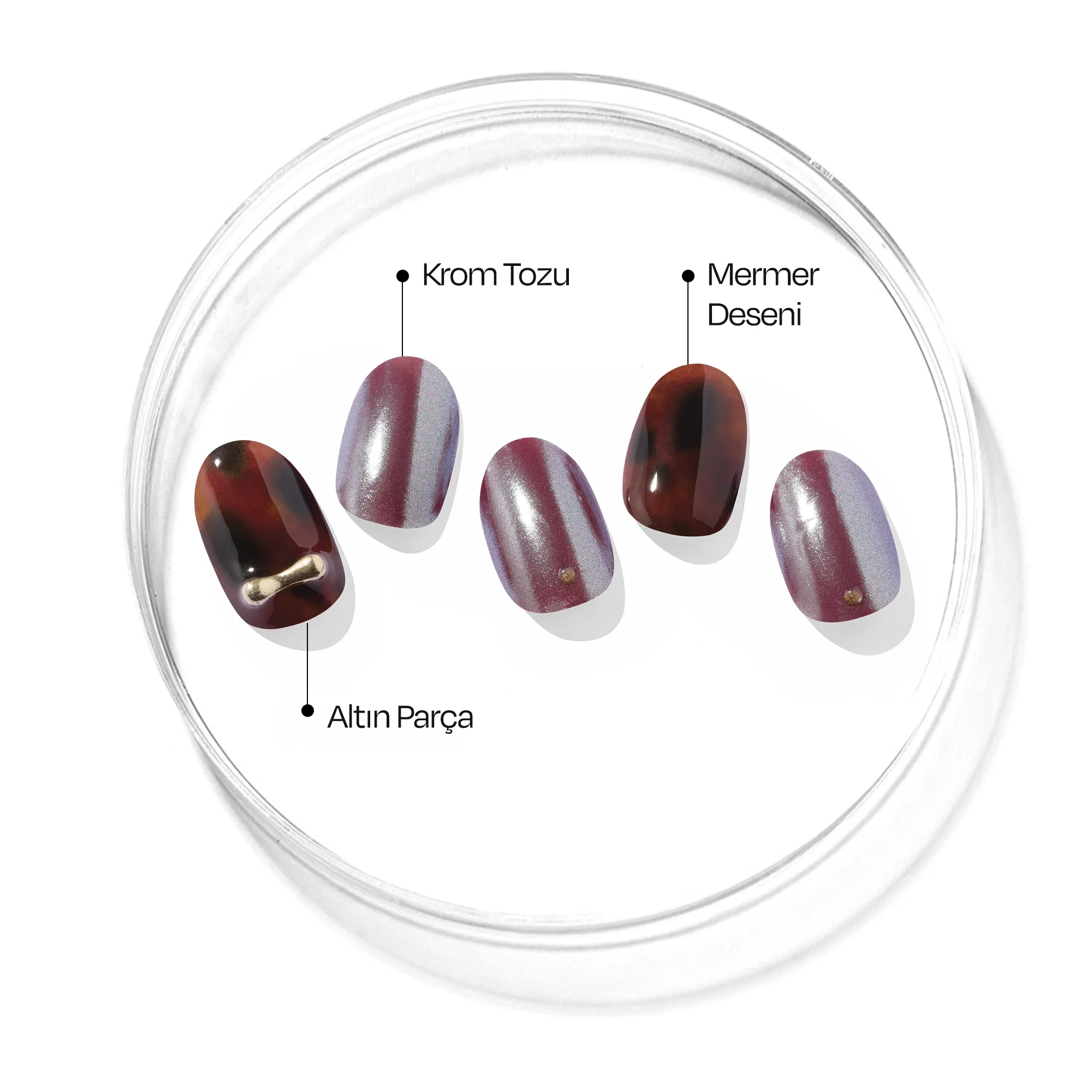 N Noir Amber Jel Tırnak 30 Adet, 2 Kullanım