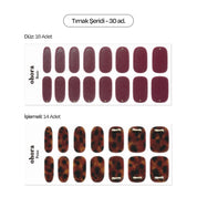 N Noir Amber Jel Tırnak 30 Adet, 2 Kullanım