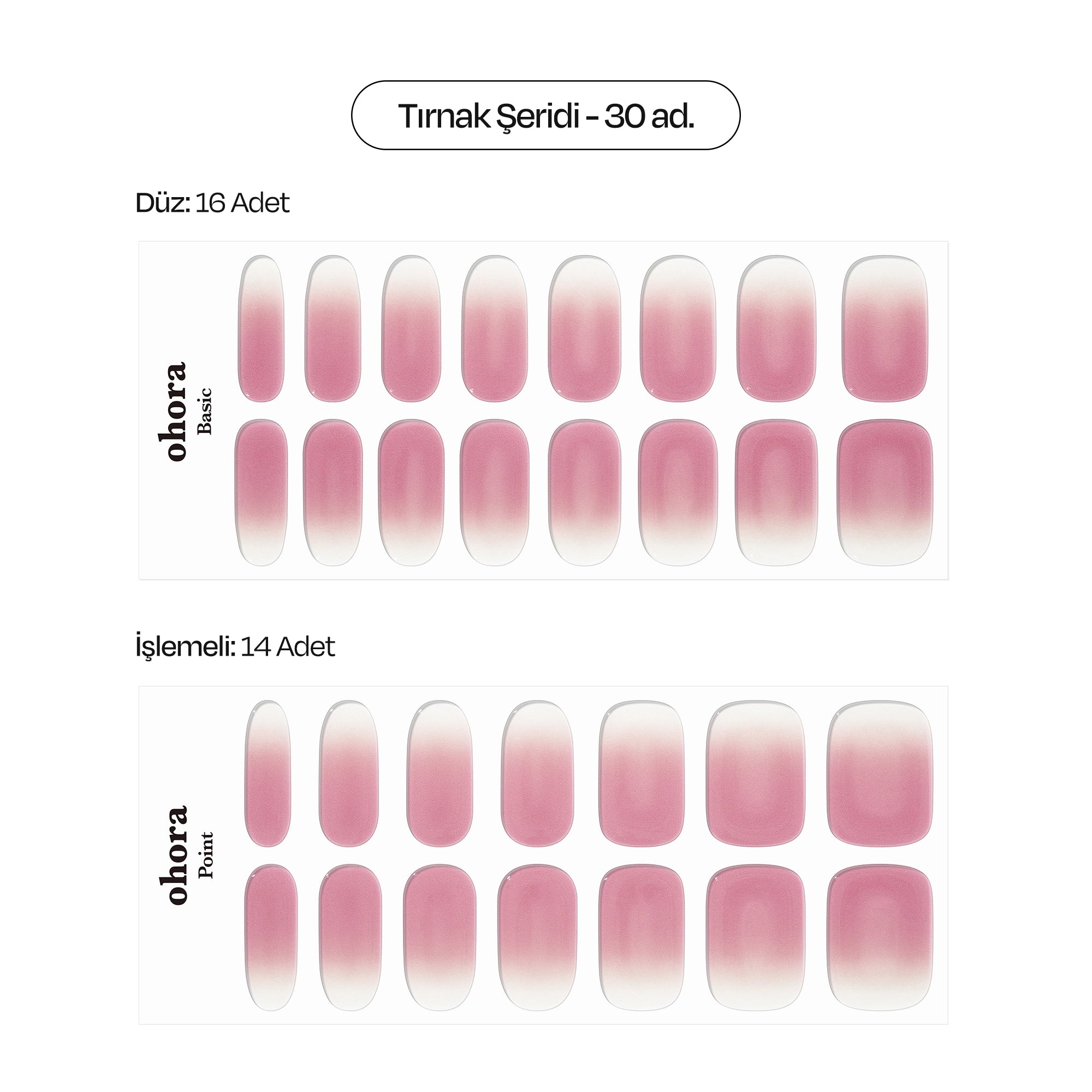 N Nudie Rosy Jel Tırnak 30 Adet, 2 Kullanım