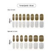 N Olive Glow Jel Tırnak 30 Adet, 2 Kullanım