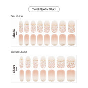 N Peachy Sparkle Jel Tırnak 30 Adet, 2 Kullanım