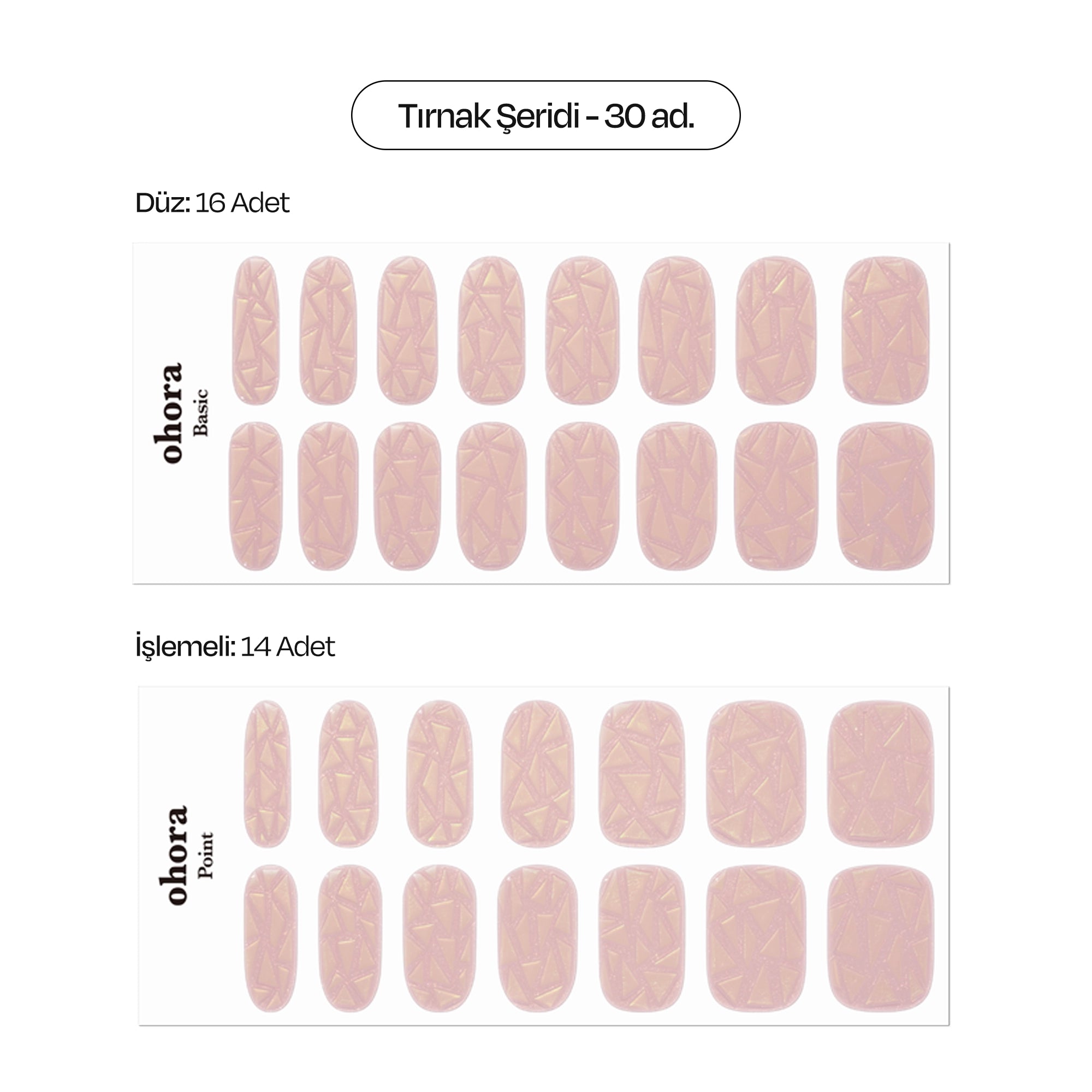 N Pink Wonderland Jel Tırnak 30 Adet, 2 Kullanım