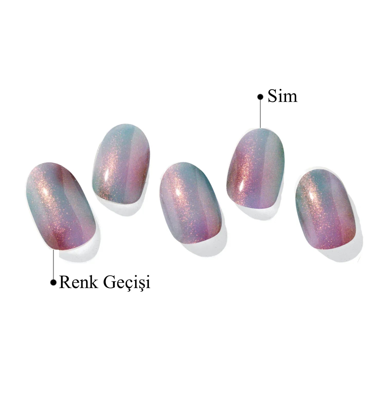 N Purple Glow Jel Tırnak 30 Adet 2 Kullanım