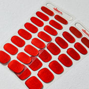 N Red Chrome Jel Tırnak 30 Adet, 2 Kullanım