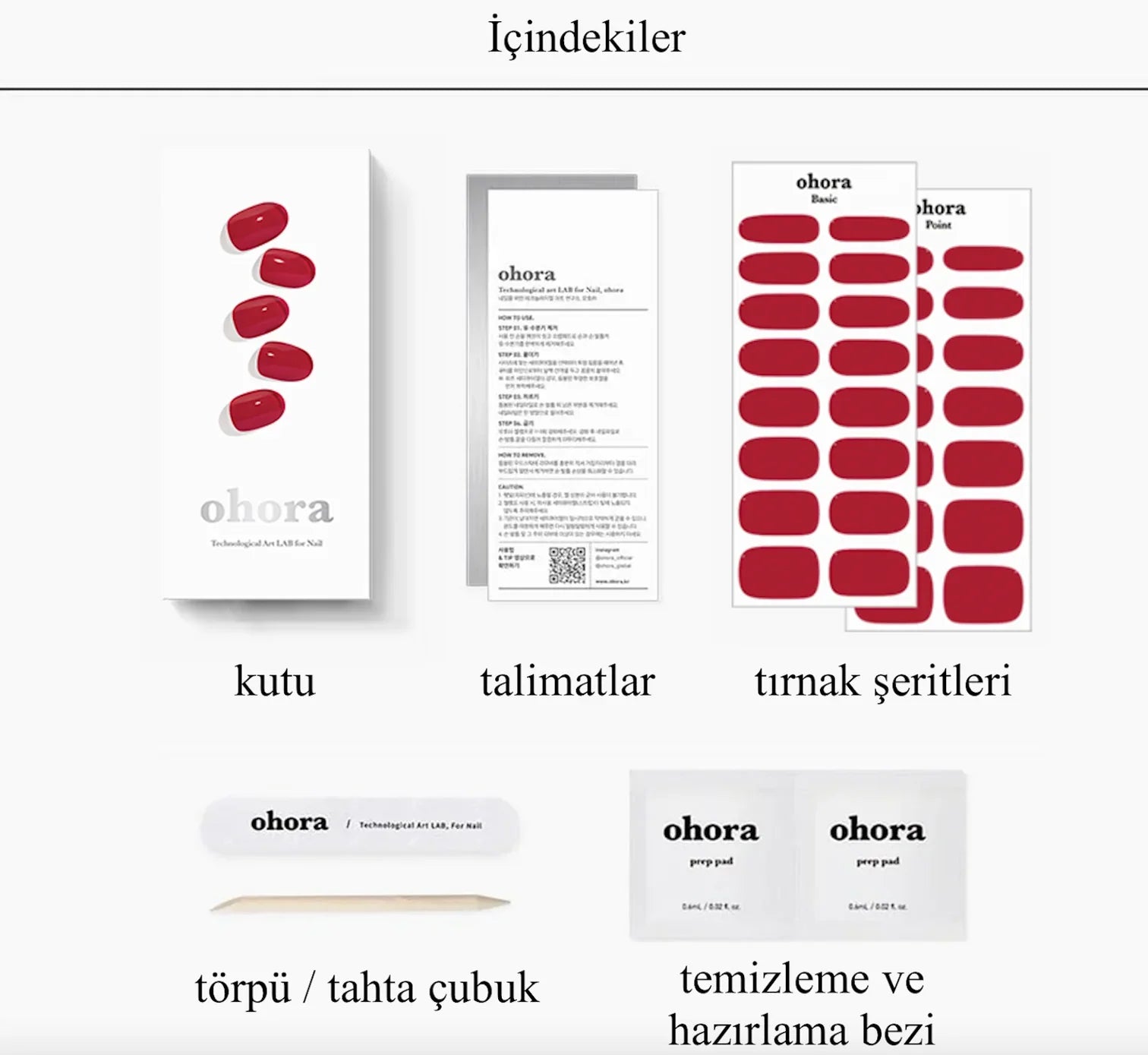 N Red Light Jel Tırnak 30 Adet 2 Kullanım