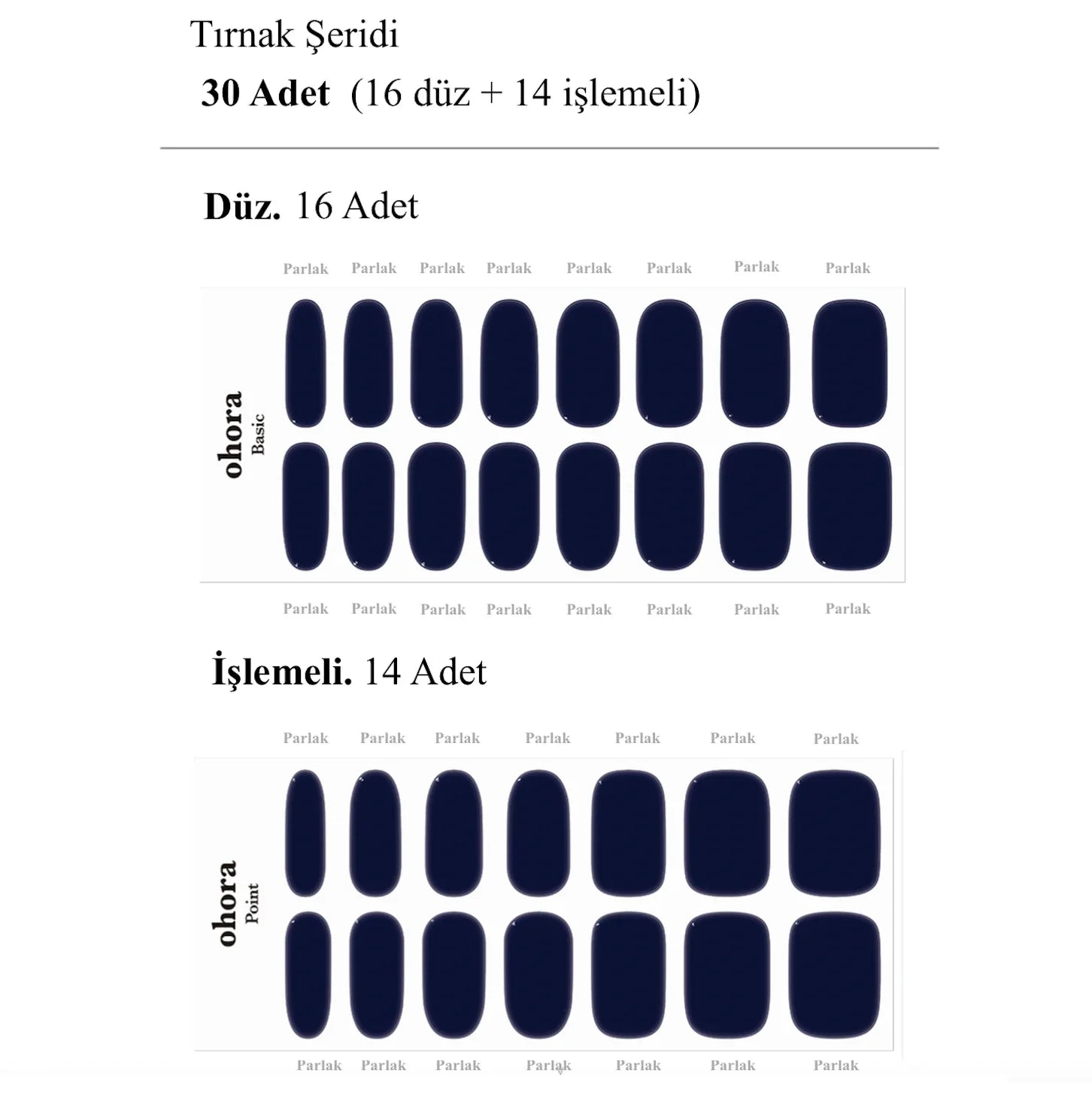 N Royal Navy Jel Tırnak 30 Adet 2 Kullanım