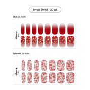 N Ruby Gold Jel Tırnak 30 Adet, 2 Kullanım