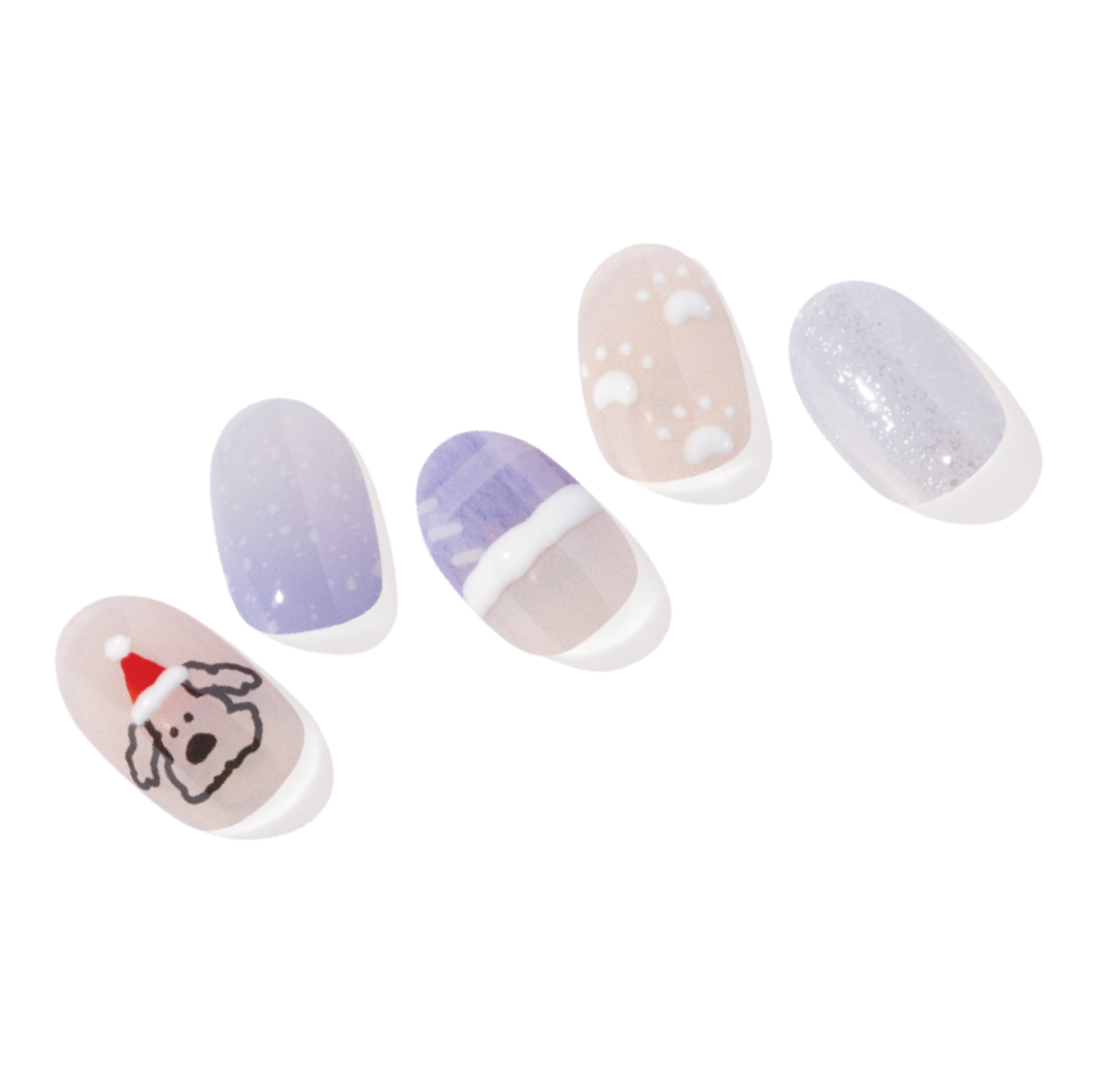 kar temalı takma tırnaklar