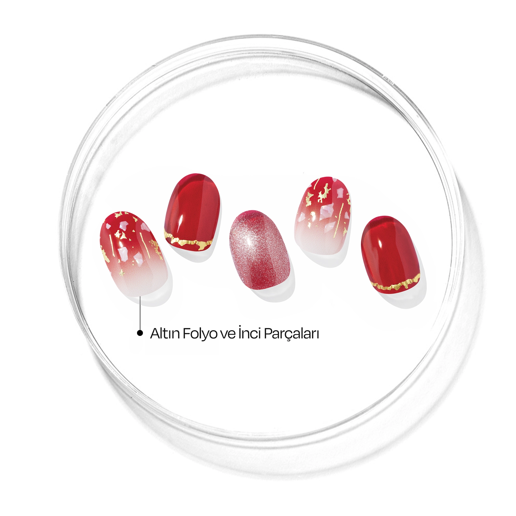 N Scarlet Glam Jel Tırnak 30 Adet, 2 Kullanım