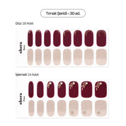 N Scarlet Glow Jel Tırnak 30 Adet, 2 Kullanım