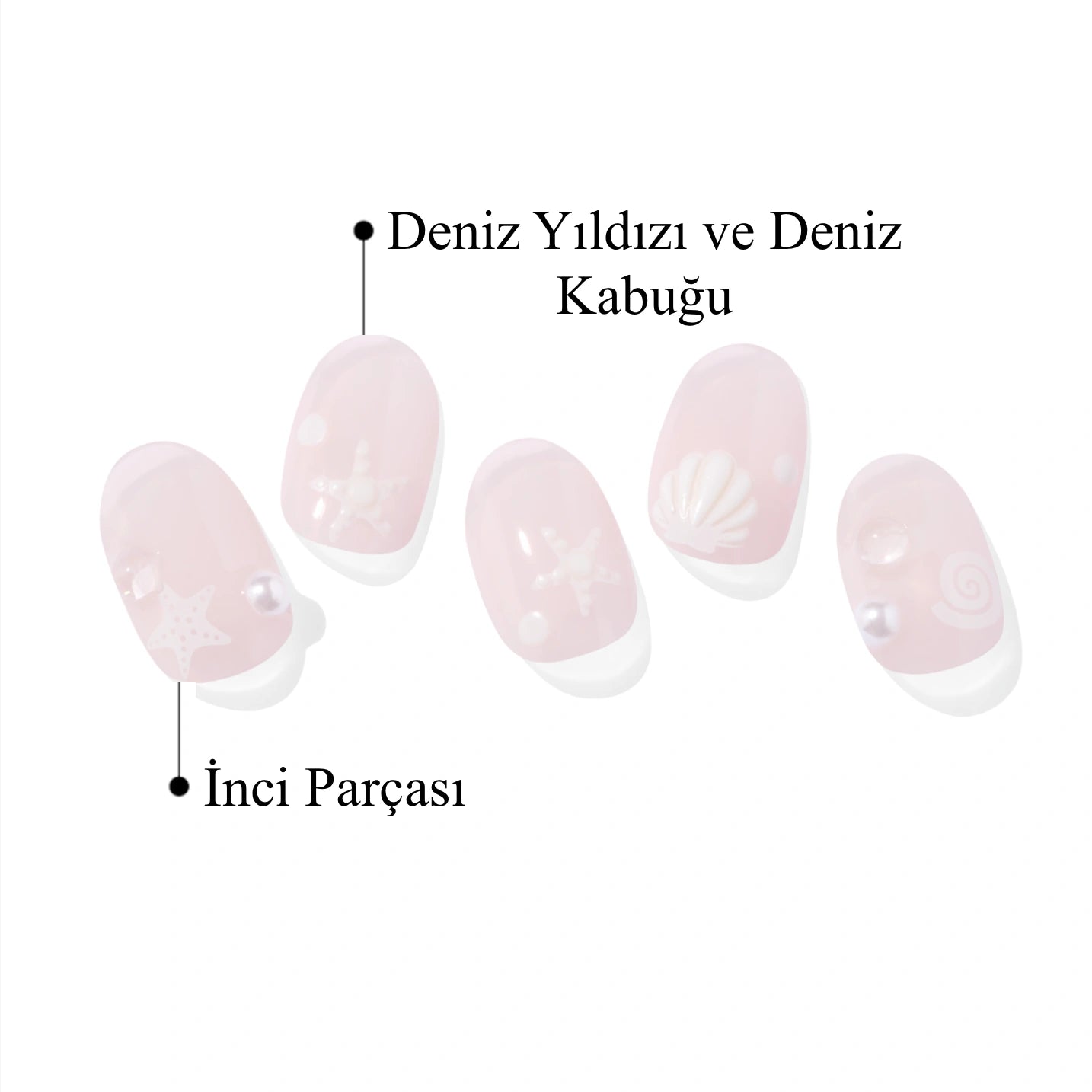 N Seashell Love Jel Tırnak 30 Adet, 2 Kullanım - 8