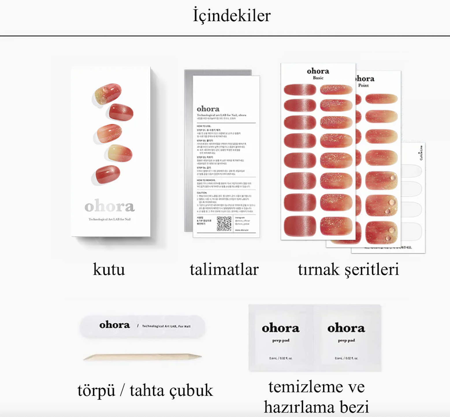 N Shizuku Apple Jel Tırnak 30 Adet 2 Kullanım