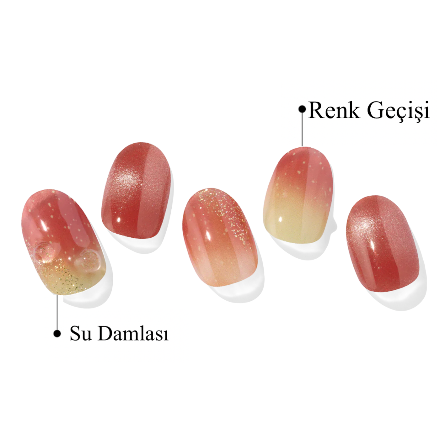 N Shizuku Apple Jel Tırnak 30 Adet 2 Kullanım