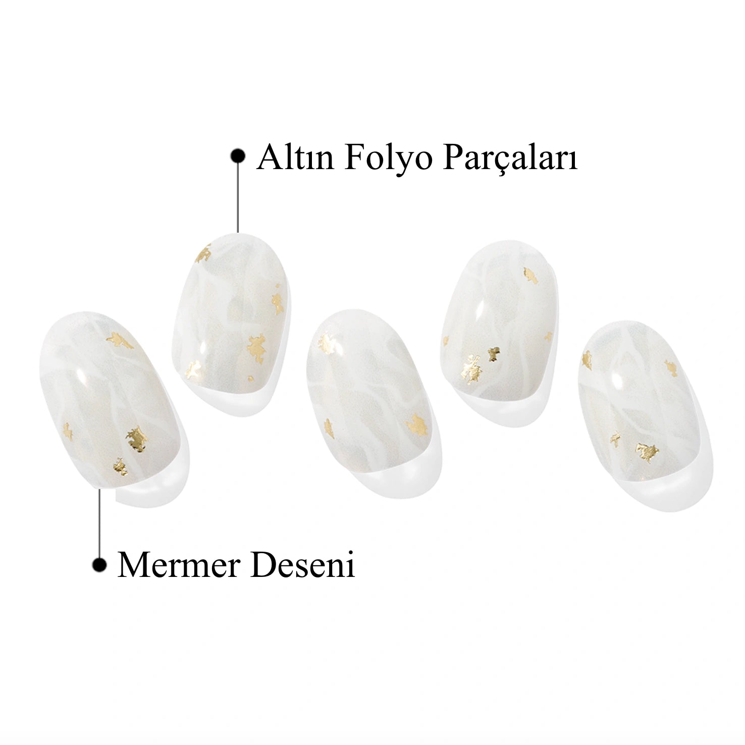 N Silky Marble Jel Tırnak 30 Adet, 2 Kullanım - 6