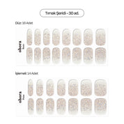 N Sparkle Glam Jel Tırnak 30 Adet, 2 Kullanım