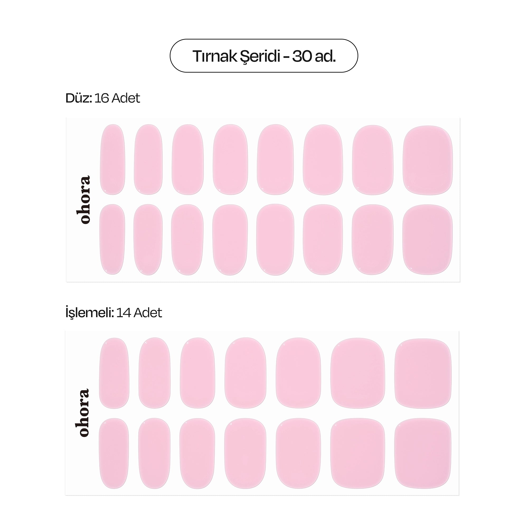 N Strawberry Milk Jel Tırnak 30 Adet, 2 Kullanım