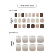 P Urban Brown Jel Tırnak 30 Adet, 2 Kullanım