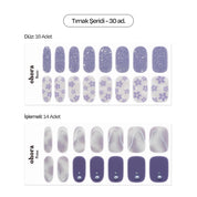 N Violet Wave Jel Tırnak 30 Adet, 2 Kullanım