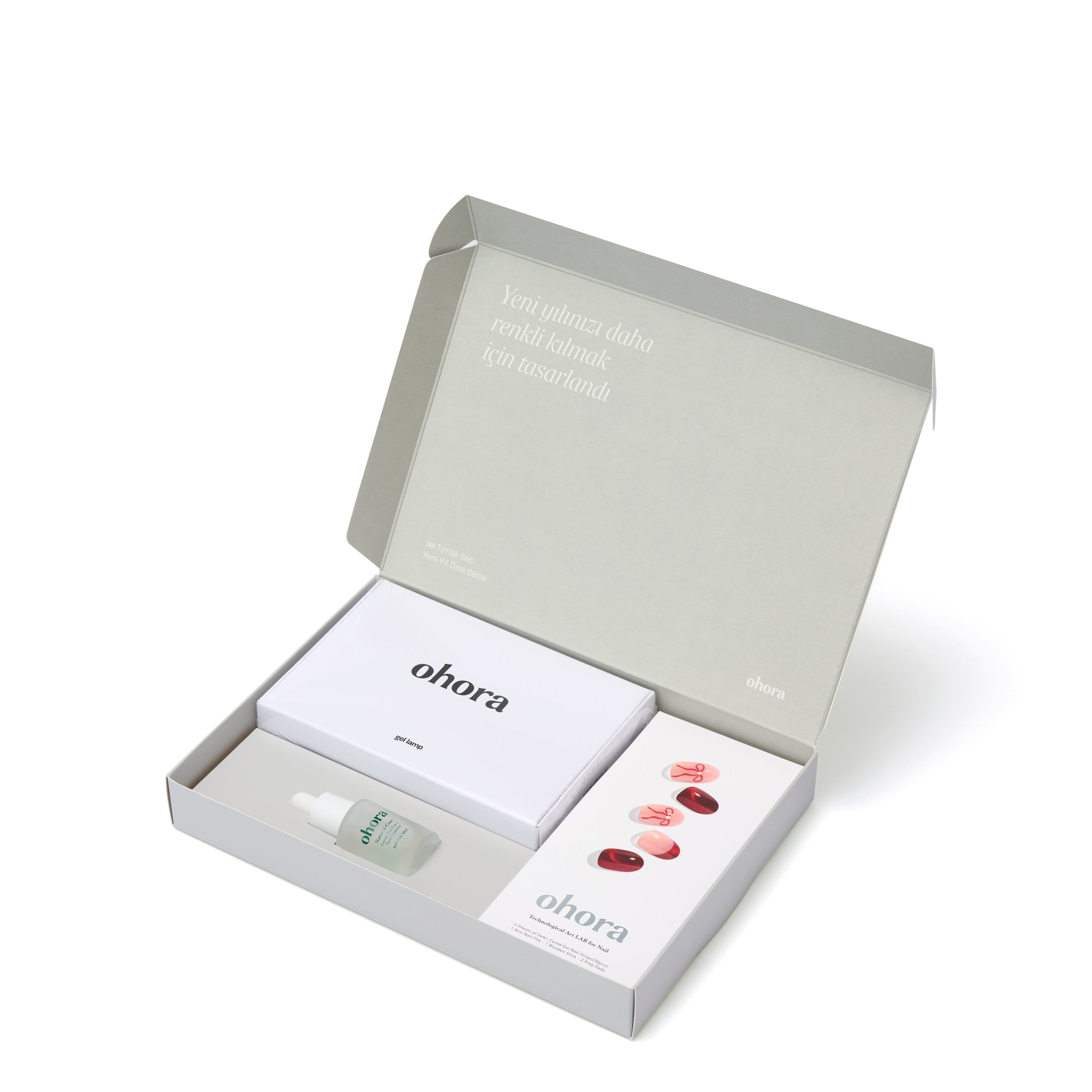 ohora yılbaşı özel jel tırnak seti