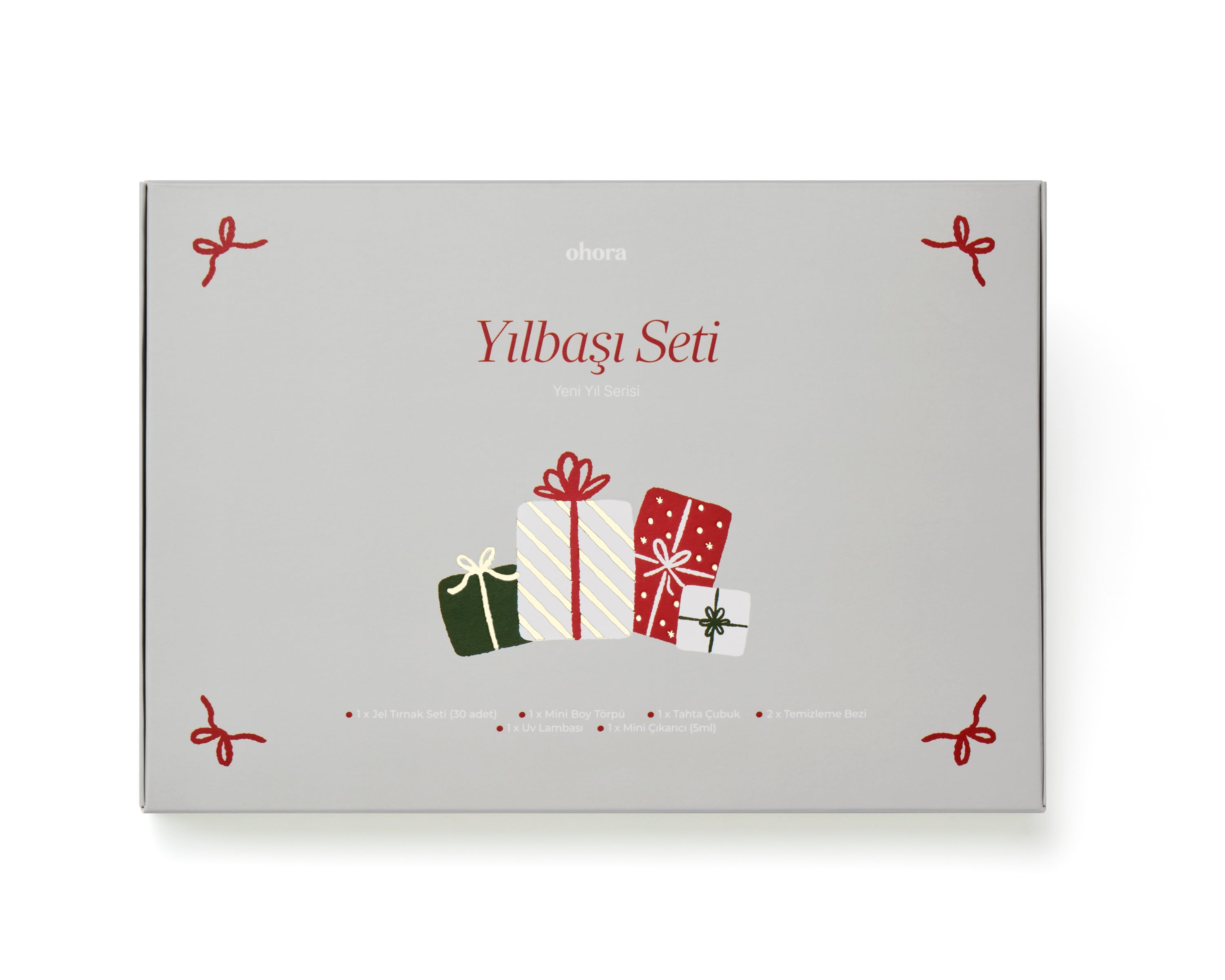 ohora yılbaşı özel takma tırnak seti