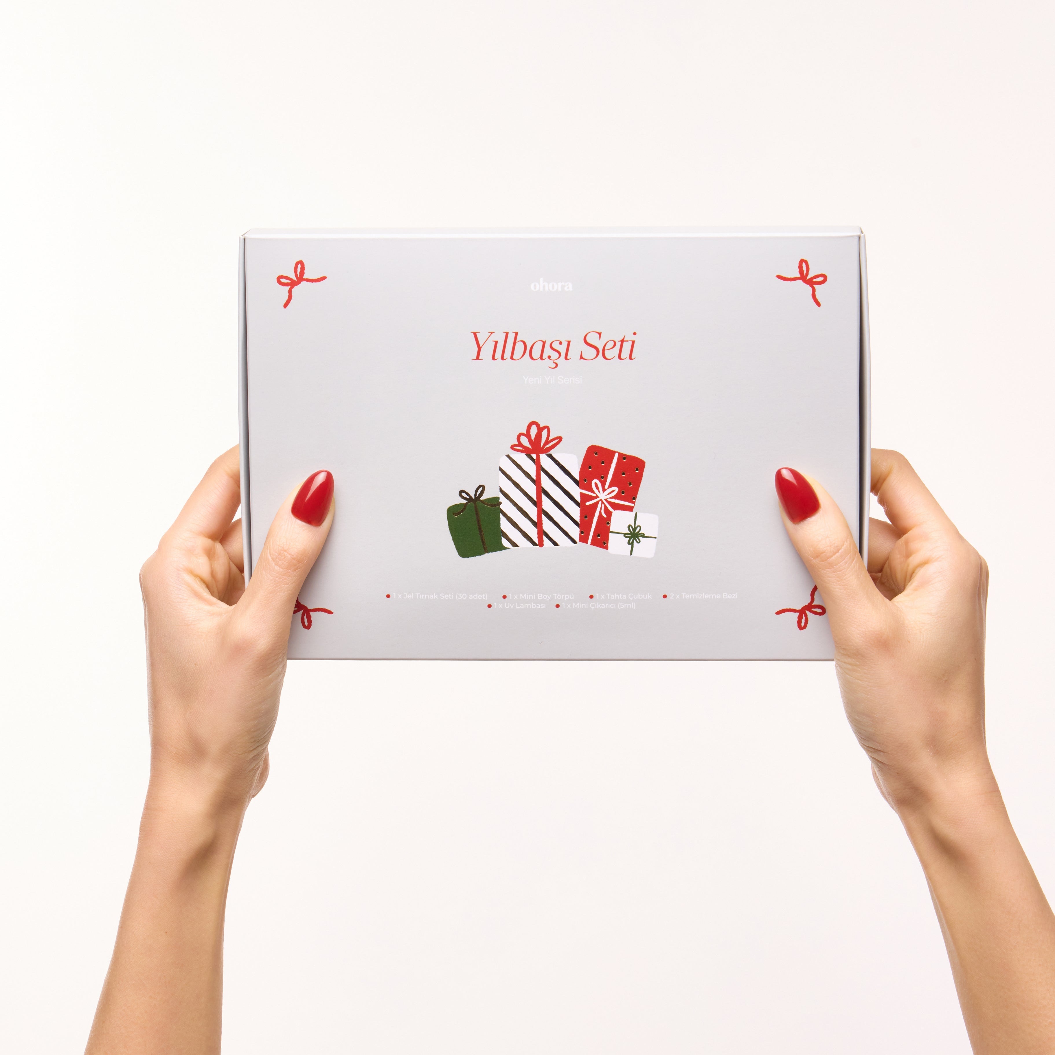 ohora yılbaşı özel takma tırnak seti