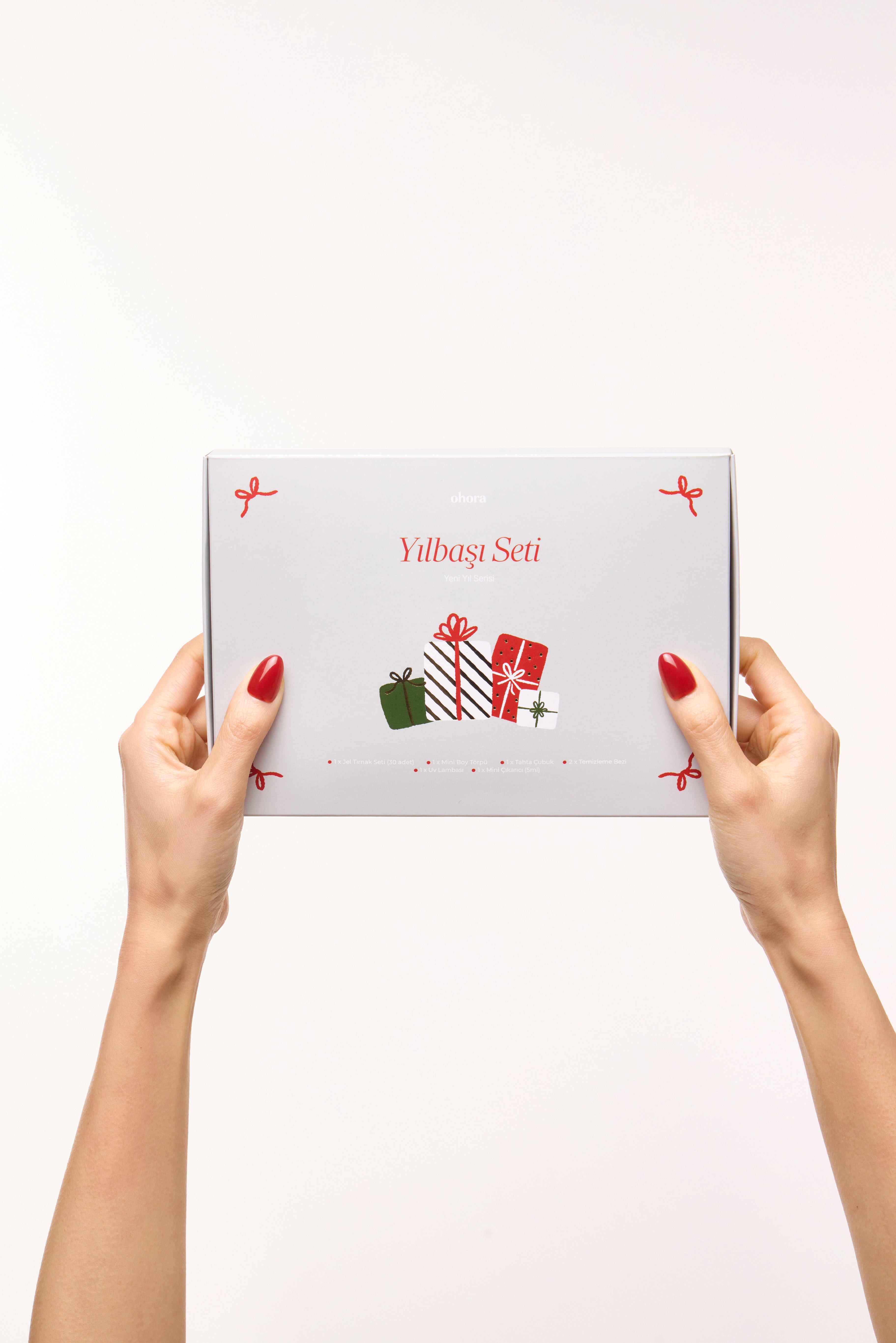 ohora yılbaşı özel takma tırnak seti