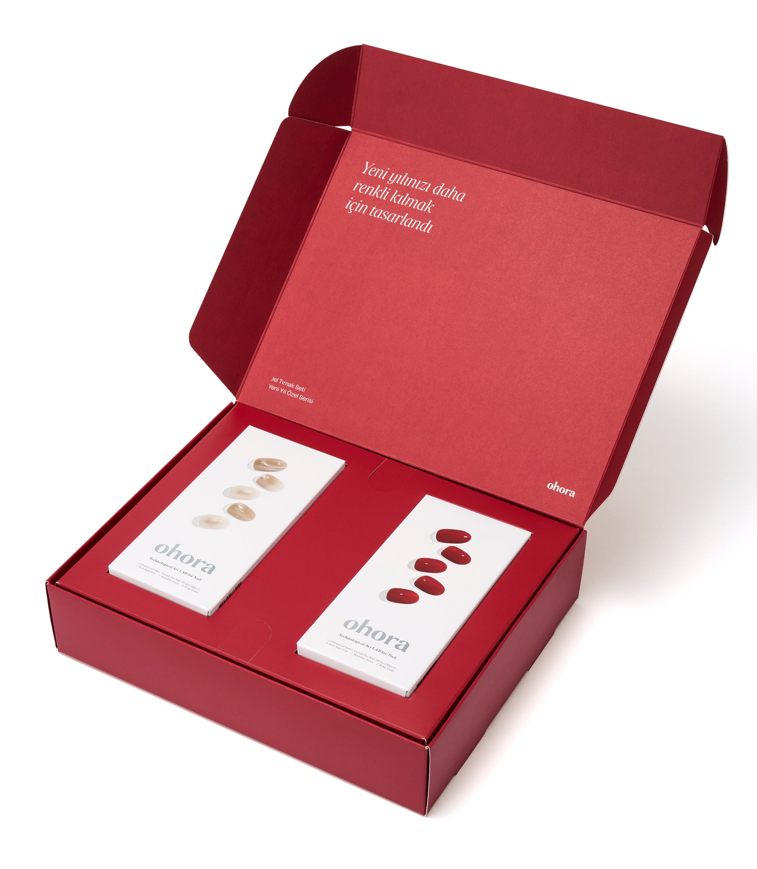 2 farklı jel tırnak içeren yılbaşı özel set