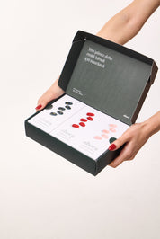 yeşil kırmızı ışıltılı pembe renkli takma tırnak seti