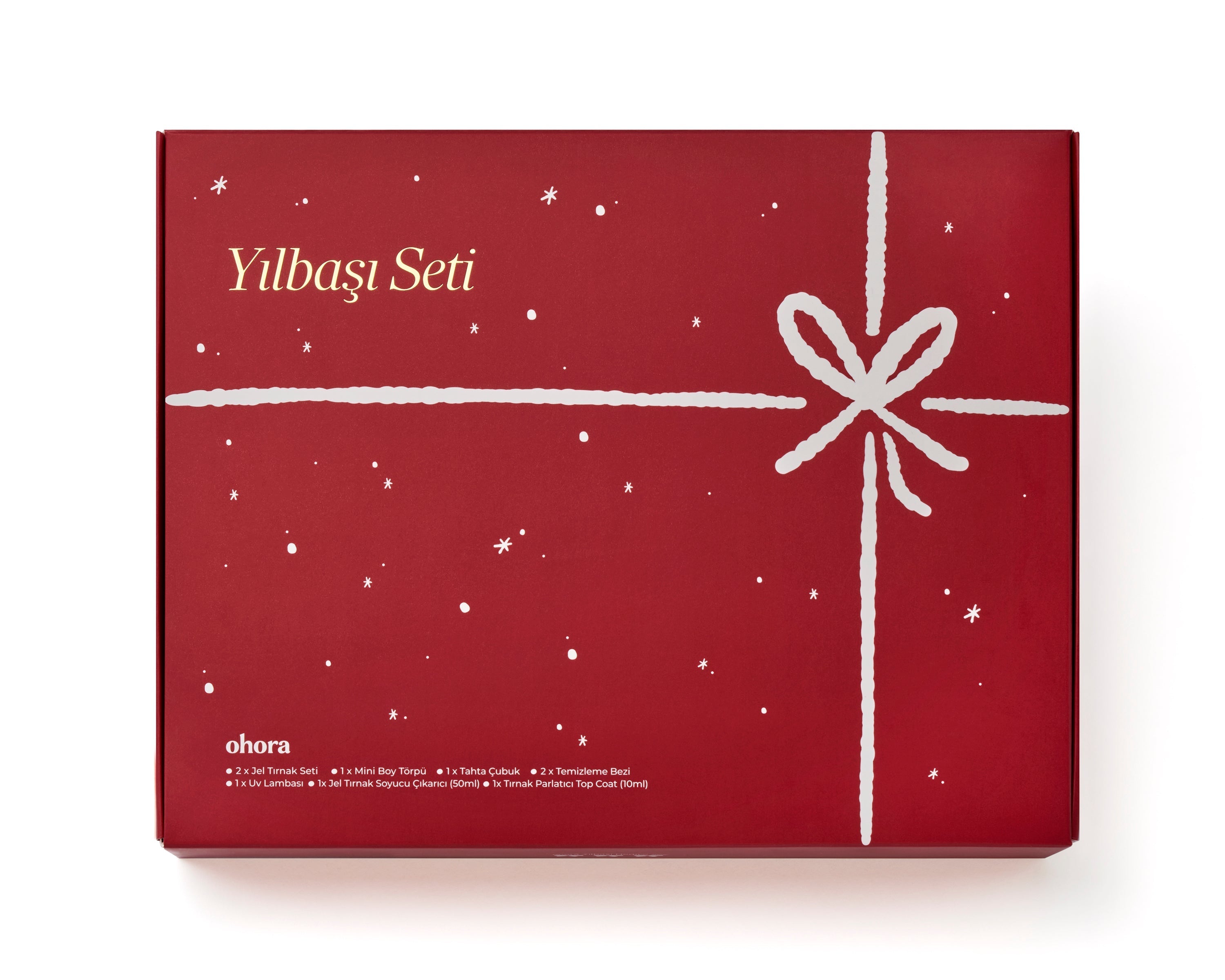 ohora yılbaşı özel takma tırnak seti