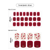 P Cherry Rouge Jel Tırnak 30 Adet, 2 Kullanım