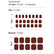P Chilly Red Jel Tırnak 32 Adet 2 Kullanım