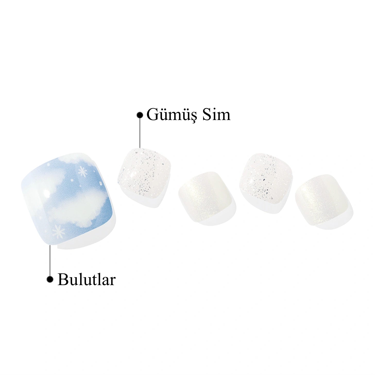 P Cotton Cloud Jel Tırnak 30 Adet, 2 Kullanım - 6