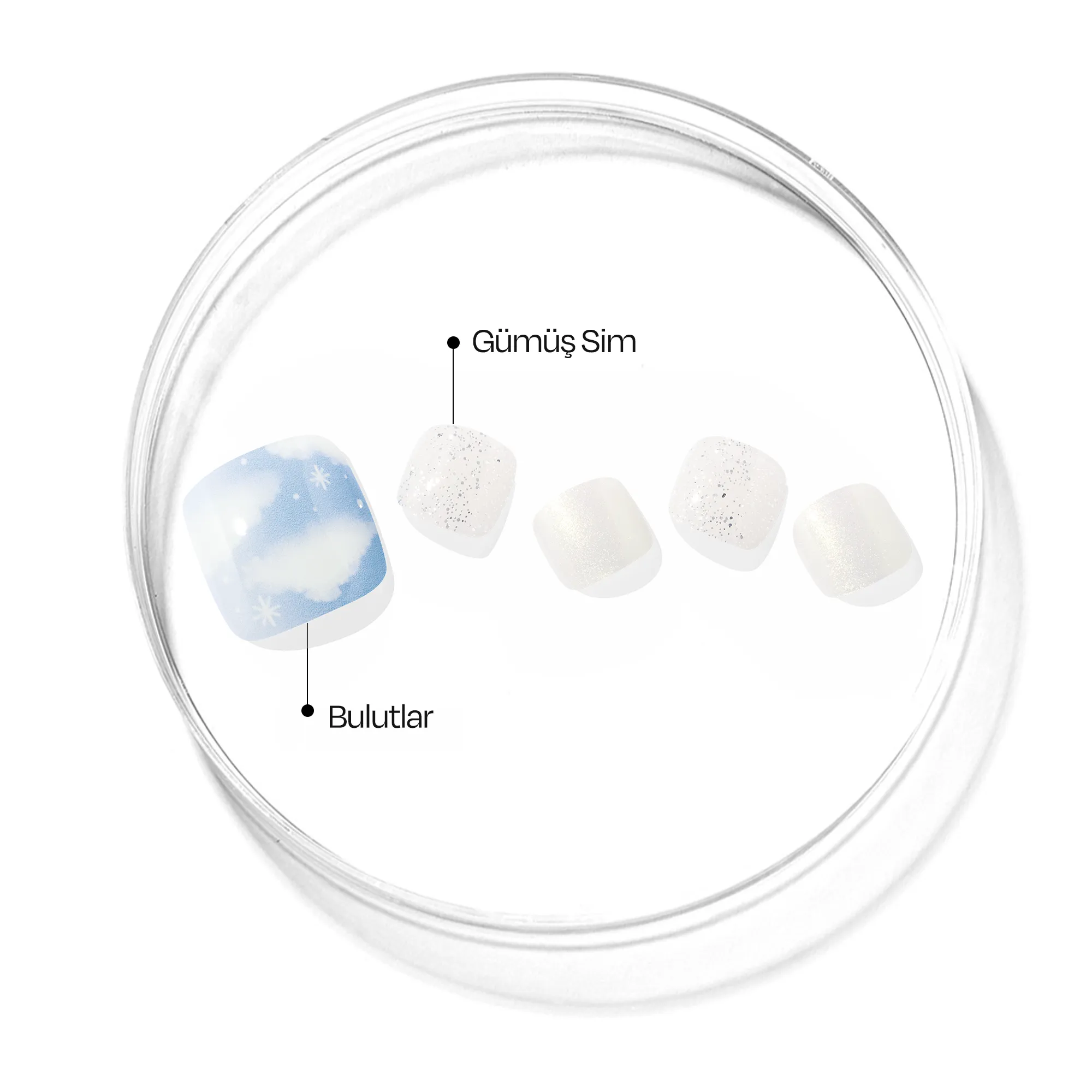 P Cotton Cloud Jel Tırnak 30 Adet, 2 Kullanım