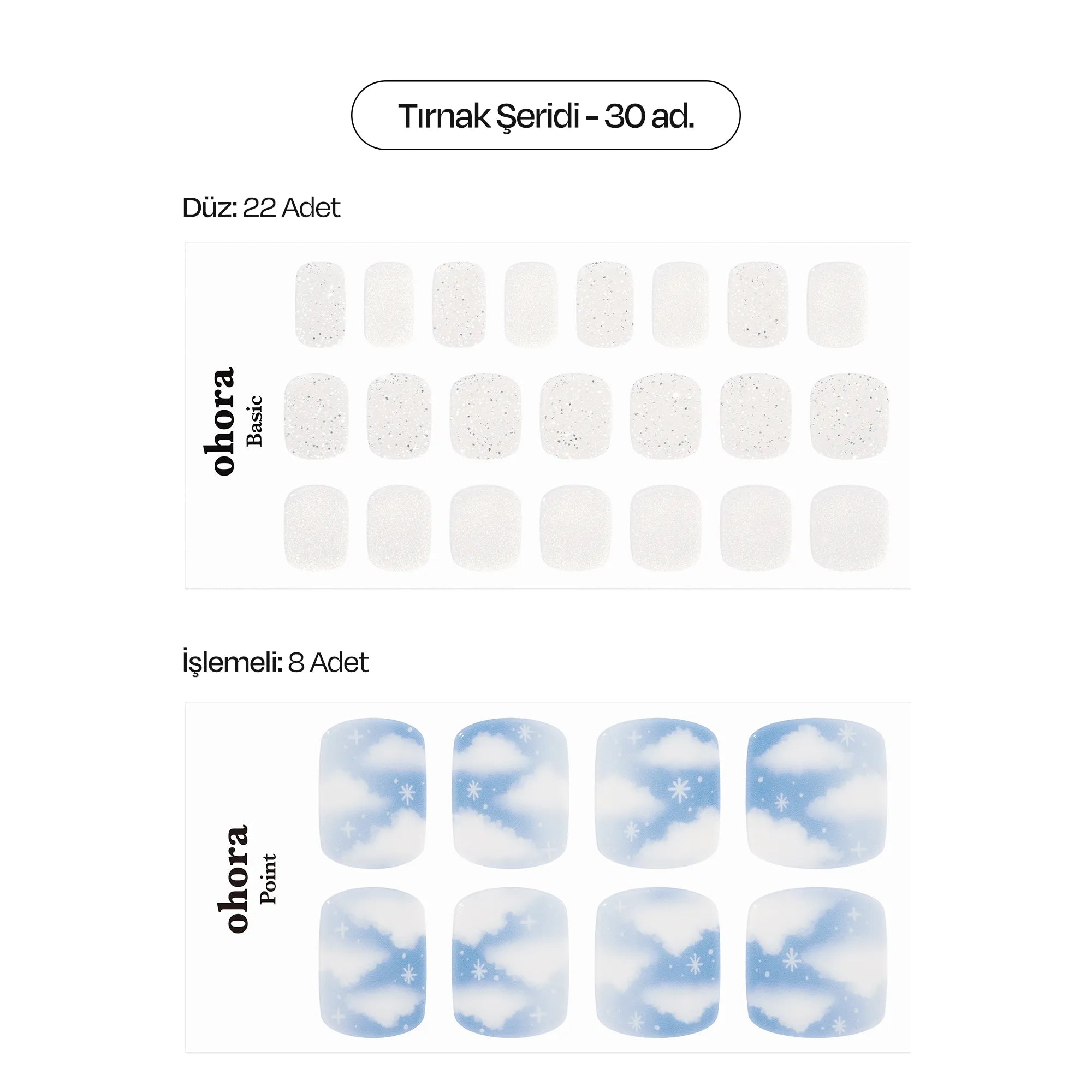 P Cotton Cloud Jel Tırnak 30 Adet, 2 Kullanım