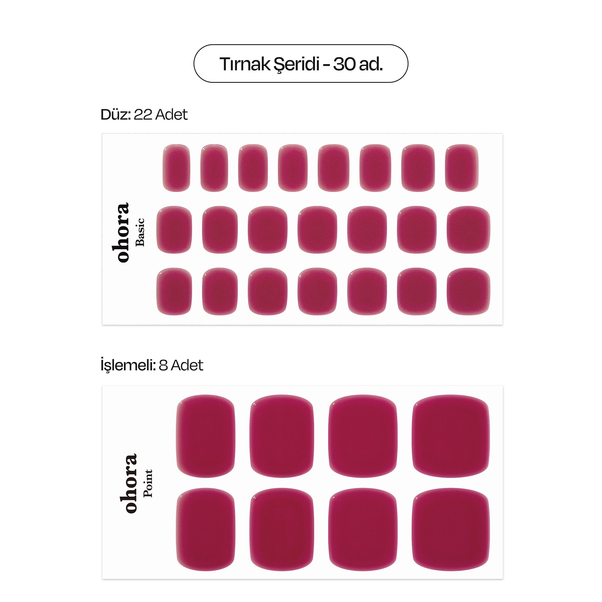 P Grape Jelly Jel Tırnak 30 Adet, 2 Kullanım