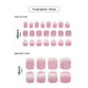 P Heart Glimmer Jel Tırnak 30 Adet, 2 Kullanım