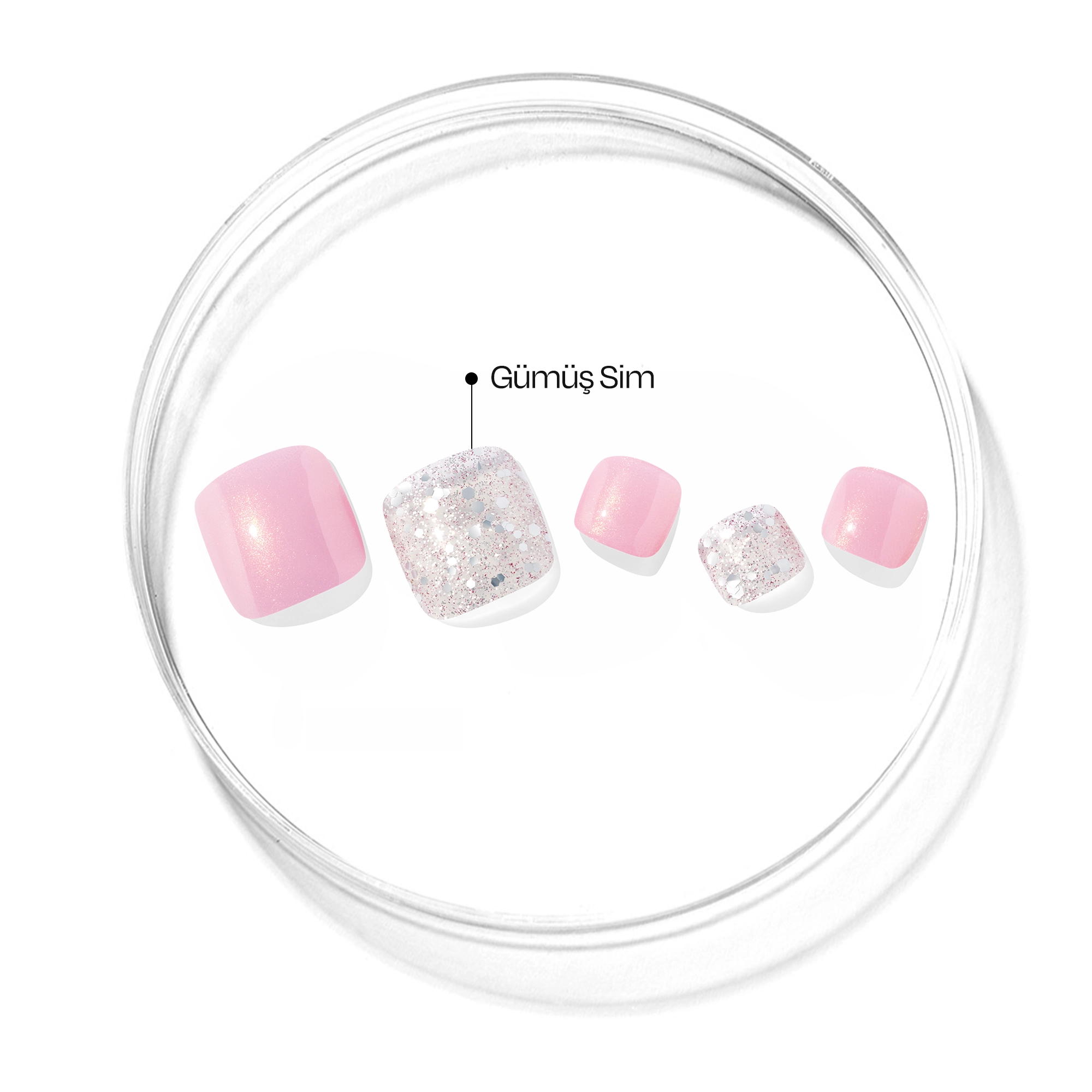 P Love Sparkle Jel Tırnak 30 Adet, 2 Kullanım