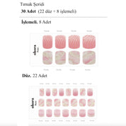 P Mermaid Dust Jel Tırnak 30 Adet, 2 Kullanım - 7