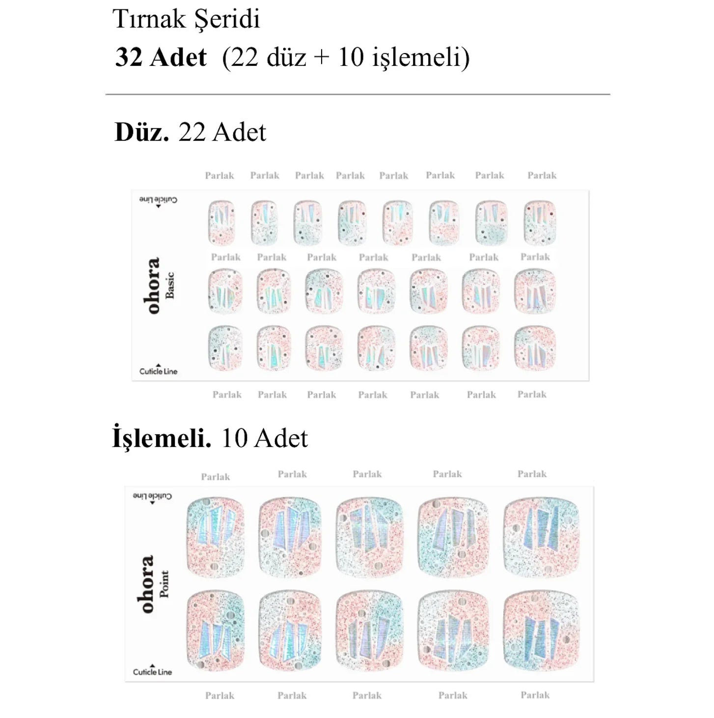 P Newtro pedicure no.1 Jel Tırnak 32 Adet 2 Kullanım