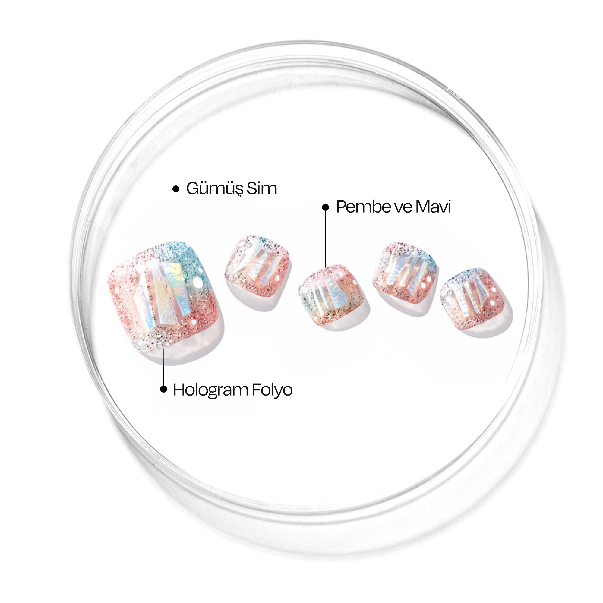 P Newtro pedicure no.1 Jel Tırnak 32 Adet, 2 Kullanım