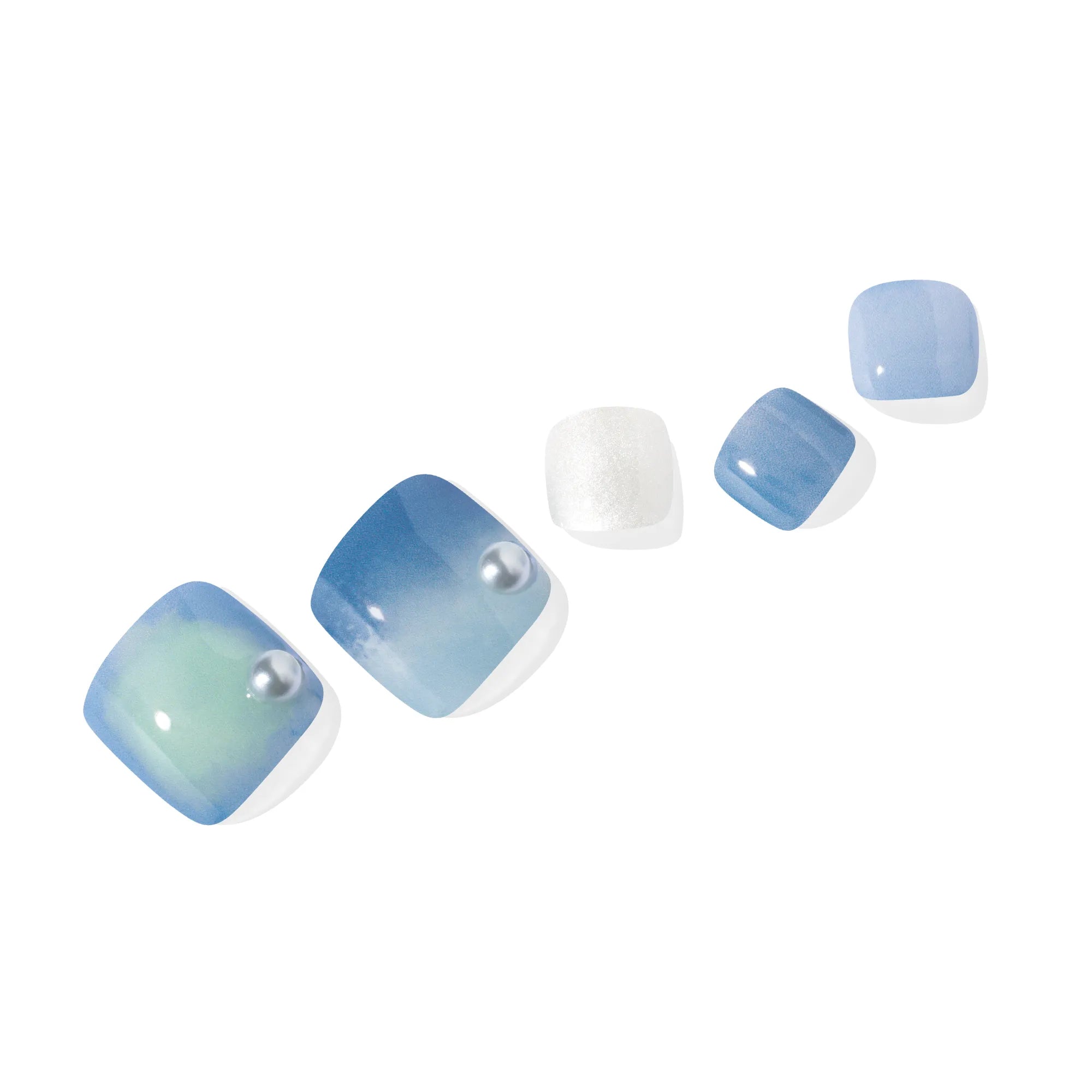 P Ocean Marble Jel Tırnak 30 Adet, 2 Kullanım