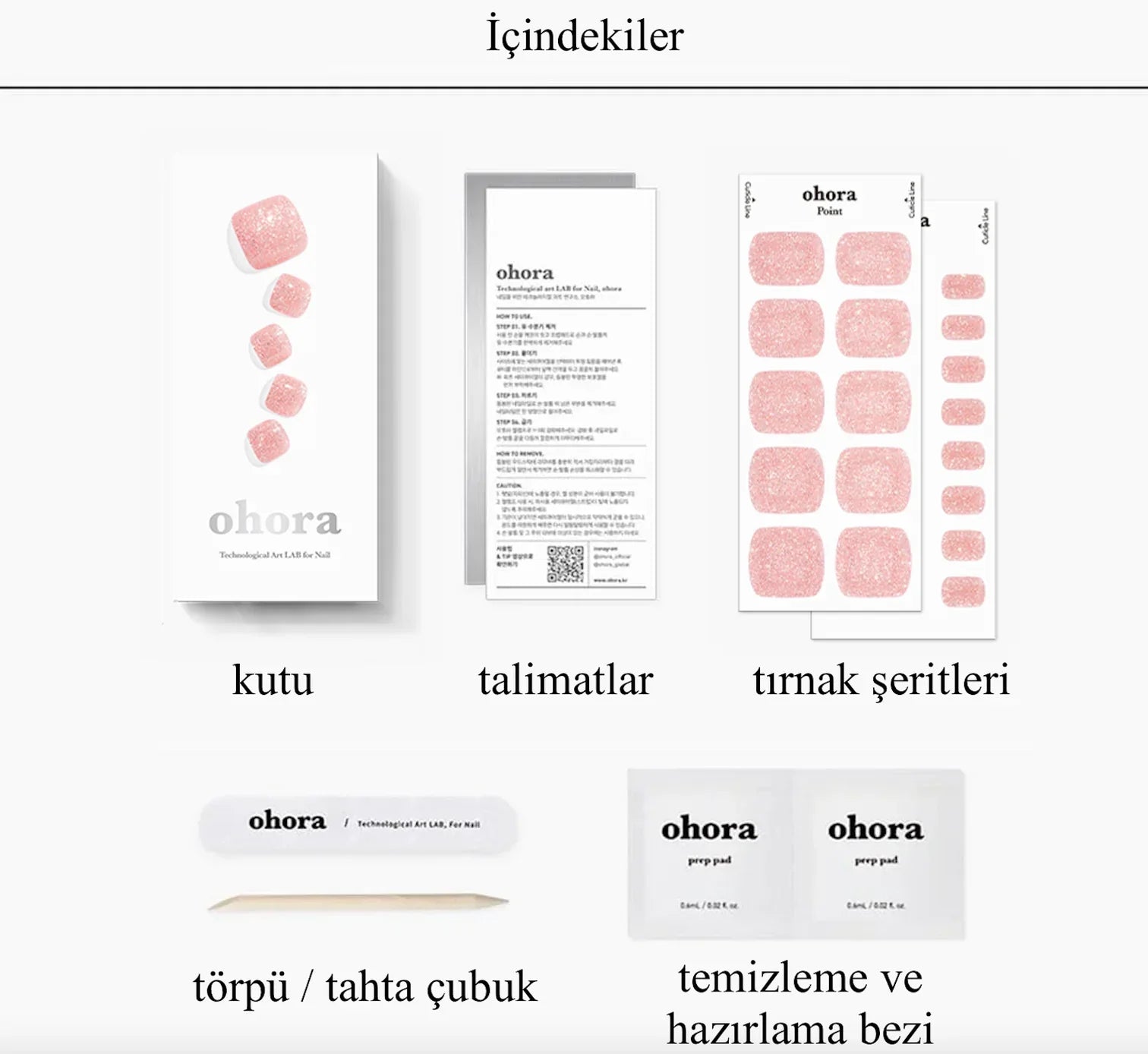 P Pink Salt Jel Tırnak 32 Adet 2 Kullanım