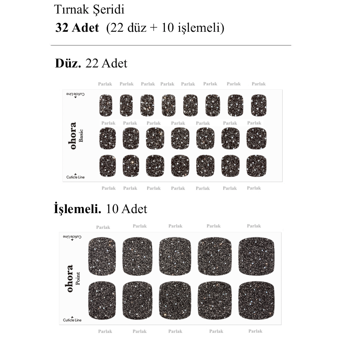 P Pirate Jel Tırnak 32 Adet 2 Kullanım